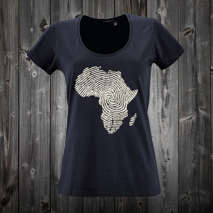 camiseta con mapa de africa